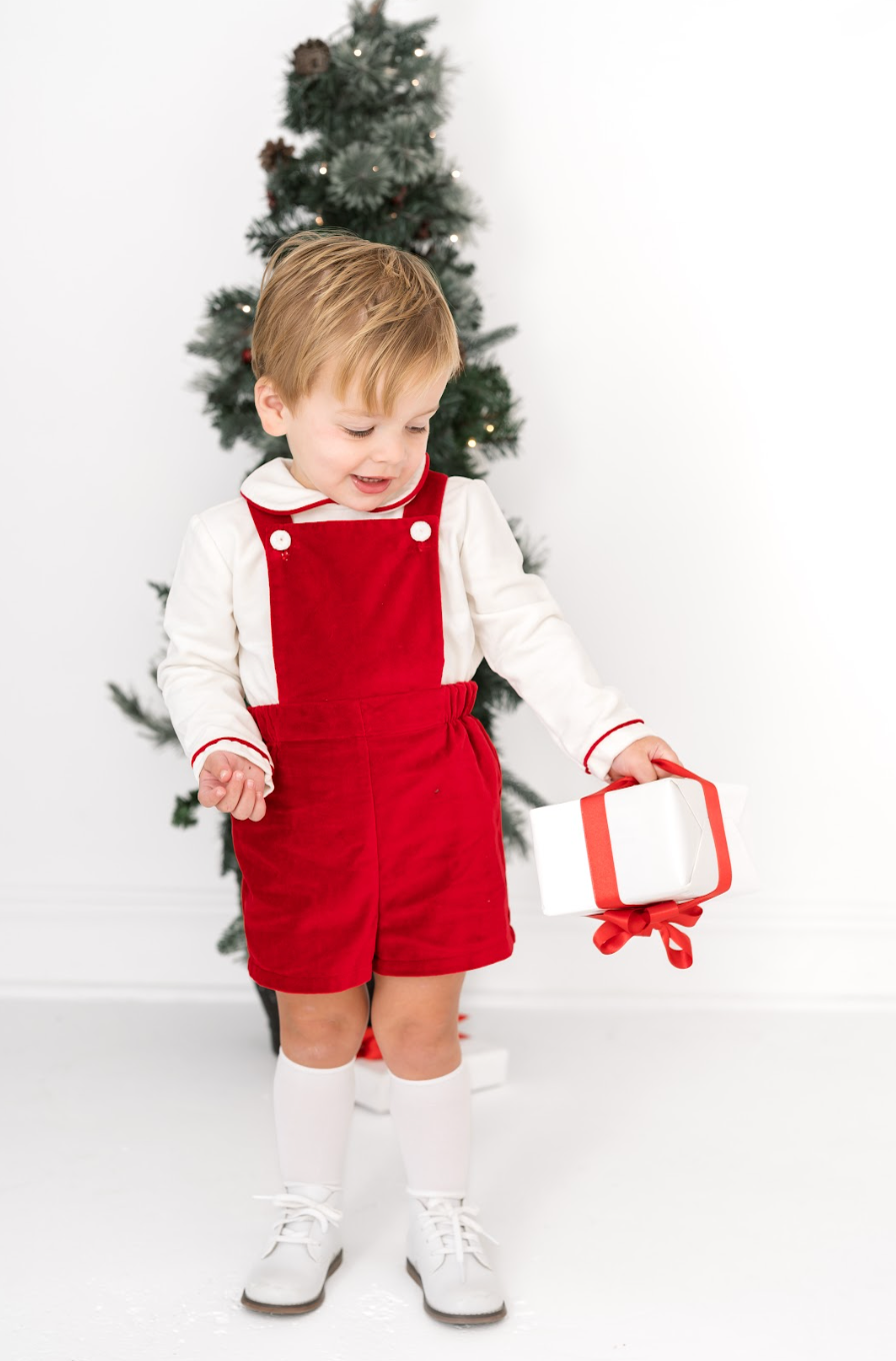 Arthur Apron Set - Ruby Red Velvet