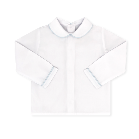 Sibley Shirt Long Sleeve-White, Classic Blue