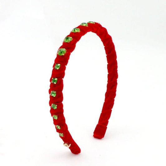 Velvet Stone Red Headband