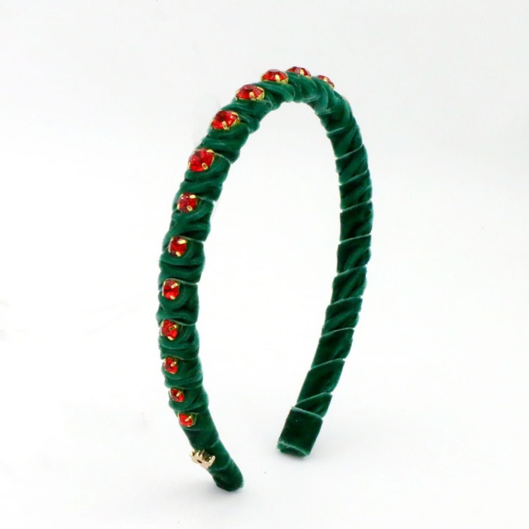 Velvet Stone Green Headband